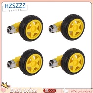 4PCS DC Electric Motor + Plastic TT Motor Tire Wheel Dual Shaft Gear Motor TT   for  Smart Car