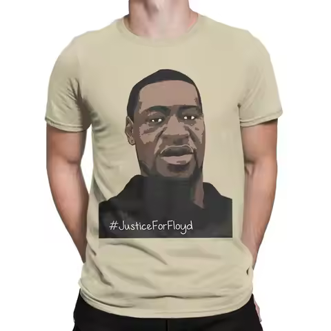 Justice For George Floyd T-Shirt Summer Leisure T Shirts Men 100% Cotton O Neck Plus Size 5XL Top Te
