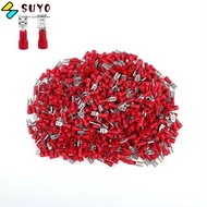 SUYO 100PCS Insulated Spade Wire Connector, 0.5-1.5mm² FDD1.25-187 Electrical Crimp Terminal, Easy t