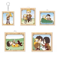Game Eren Yeager Erwin Smith Levi Ackerman Mikasa Keychain Doll Anime Acrylic Keyring for Gift