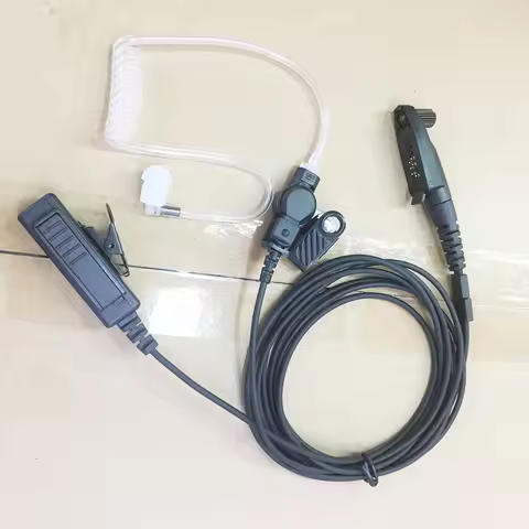 Acoustic air tube headphone headset for motorola gp328plus gp338plus gp344 gp388 gp688 etc walkie ta