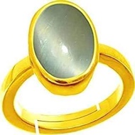 Unheated Untreatet Certified 9.25 Ratti Deluxe Quality Cats Eye Adjustable Ring Gold Plated Gemstone