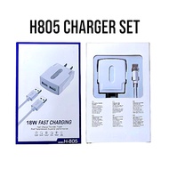 NEW ARRIVAL FAST CHARGER H805 18W DUAL OUTPUT FAST CHARGER FOR ANDROID V8 T YPE C