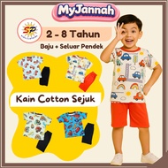 (2-8Y) Baju Budak Lelaki Playset SP Global Baby Kids Clothing T-shirt Pant Baju + Seluar Pendek