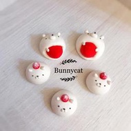Bunnycat_handmade邦妮貓💜草莓貓咪糯米糰子/熊熊抱草莓糰子 日式蕨餅 和風點心 手作可愛 迷你食玩袖珍