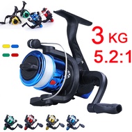 Spinning Fishing Reel Joran Pancing With Senar Pancing Rell Max Drag 3kg Spinning Reel Fishing Reel 