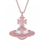 Vivienne Westwood Saturn Necklace Long Pina Large Small Size Three-dimensional Glass Beads Diamond R