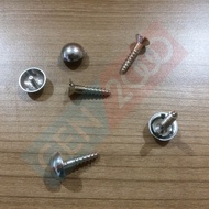 Sola Brass Glass Screw 8 X 3/4 Inch Mirror Screw Cap Brass