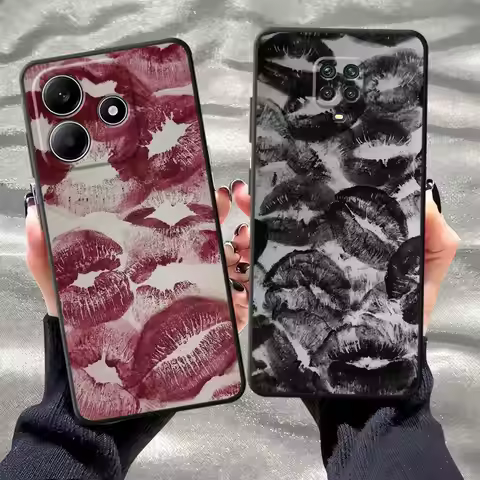 Lip Kiss Phone Cover Case for Xiaomi Redmi Note 15 Pro Plus 11S 14 11 12 8 9 Note 14 13 12S 10 Lite 