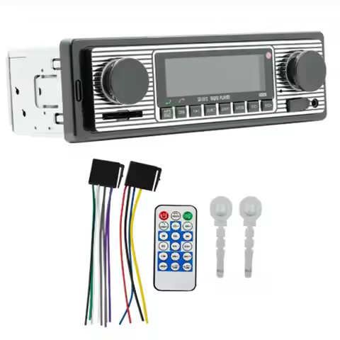 Car Radio Audio Player 1 Din Bluetooth Stereo Hands-Free Calling Player FM Receiver-A52R