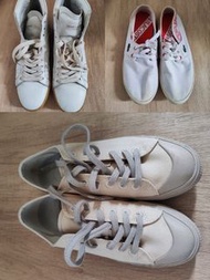 Muji 布鞋 Lacoste 白色帆布鞋