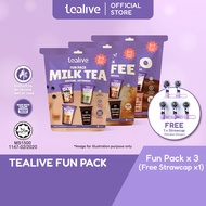 [Combo] Tealive 3 Fun Pack, Free 1 Strawcap