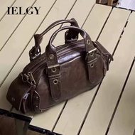 Ielgy Retro xách tay Túi đi xe máy thời trang một túi đeo Vai Túi bowling