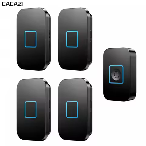 Smart Wireless Doorbell Waterproof 1 Button 4 Receiver 300M Remote US EU UK AU Plug Intelligent Home