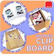 Papan Klip Wayar Kayu AKAR – Saiz A3/A4/A5/A6/48K | AKAR Wooden Wire Clipboard – A3 A4 A5 A6 48K Siz