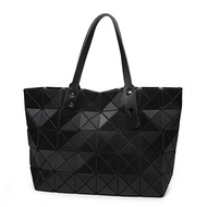 Black Metallic Matte Issey Miyake BAOBAO Tote / Shoulder Bag / Diaper Bag