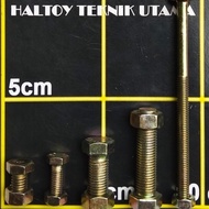 BAUT MUR KUNING BMK M6X12 M6 X 20 PANJANG 2 CM KEPALA BAUT KUNCI 10