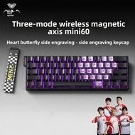 AULA | Wireless 3 Mode Magnetic Switch Gaming FPS Low Latency Mini60he Keyboard