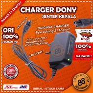 Dony Alat Pengecas Charger Senter Kepala DONI Cas 100% ORIGINAL ASLI 2LUBANG 2 LUBANG JACK GEPENG DO