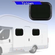 Yotown Akozon สีดำมุมกลม RV หน้าต่างคงที่ที่ 500X300 มม.กรอบอลูมิเนียมอัลลอยด์ซีลการปิดกั้นสำหรับรถบ