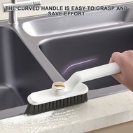 2-In-1 Floor Scrub Brush Gap Groove Cleaning Scraping Brush Long Handle Stiff Broom Mop 180°Rotating Cleaning Brush For Bathroom