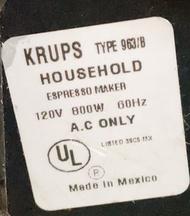 KRUPS 克魯伯 濃縮義式咖啡機-奶泡機