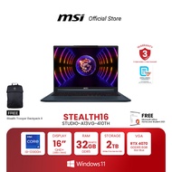 MSI NOTEBOOK Stealth 16Studio A13VG-410TH 16" QHD+ IPS | Intel Core i9-13900H | NVIDIA GeForce RTX 4070 | 32GB(16GBx2) DDR5 | 2TB NVMe PCIe Gen4x4 SSD | Windows 11 Home (โน้ตบุ๊ก) [Pre-Order จัดส่งภายใน7-15วัน]