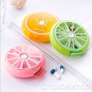 Seven-Day Medicine Dispenser with Button Medicine box, 7-compartment medicine dispenser with conveni