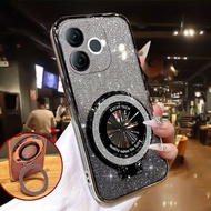 For itel A80 Case Fashionable Frosted Silicone Soft Clear Dustproof Bracket Adsorb Holder for itel A