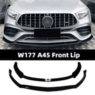 Mercedes W177 V177 A45 A45s Bumper A180 A200 A35 A45 Bumper Front Lip Canard Bodykit Gloss Black Dif