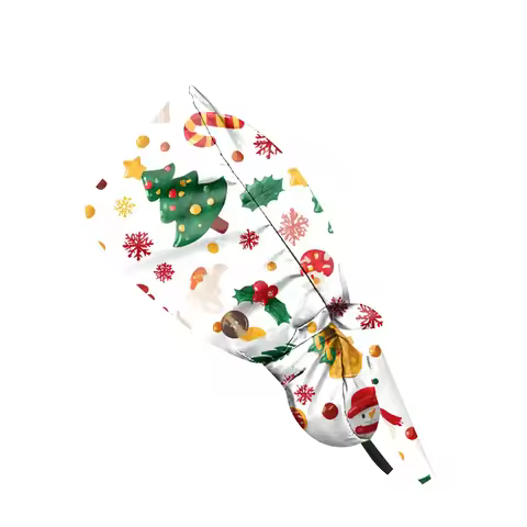 Christmas Elements Printed Surgical Pharmacy Baotou Caps Pet Clinic Doctors Surgical Nurse Caring Ha