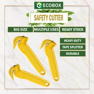 ECOBOX Safety Cutter Steel Hook Blades Multipurpose Safety Wrap Unboxing Cutter Box Opening Rop Tape