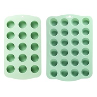QELEG Mini 15/24Cup Muffin Baking Pan Cupcake Tray Silicone Mold Cookie Tart Mold Cupcake Silicone M