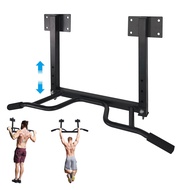 ptlsy Wall Mounted Pull Up Bar Multifunctional with Multi-Grip Chin Up Bar Heavy Duty Dip Station fo