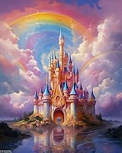 XTXGERL Paint by Numbers, Rainbow Castle Clouds, Adult Crafts Adult Paint by Number Kits, Arts Craft