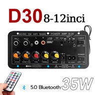 【COD】2.1 Amplifier Bluetooth 5.0 8-12 Inci Speaker AC 220V 12V 24V Kit Power Amplifier Subwoofer Blu