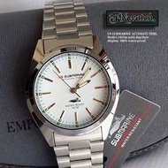us submarine Model J-035M Watch Men's Steel Strap Fashion Waterproof Wristwatch With Box White Dial