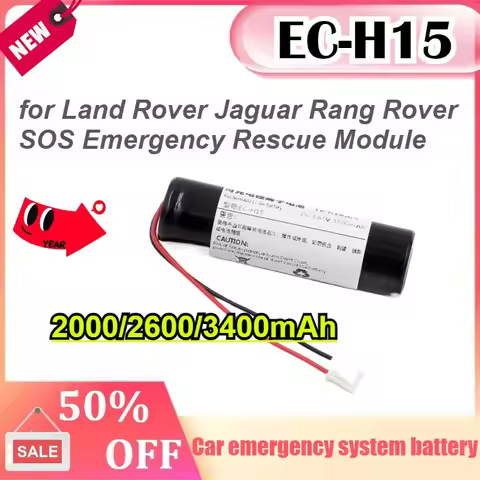 New EC-H15 3.65V 2000/2600/3400mAh JBA2-70720-AA Battery for Land Rover Jaguar Rang Rover SOS Emerge
