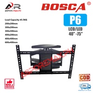 BOSCA P6 Full Motion 45-75 inch TV Wall Mount Flat Panel LED LCD Display Mount Bracket Load 45.5kgs