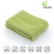 HERA 3M專利瞬吸快乾抗菌超柔纖-多用途洗臉巾5入組 香草綠