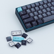 GMK Grey Cyan keycaps, 129 Keys keycaps cherry Profile DYE-SUB Personalized GMK Keycaps For Mechanic