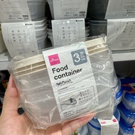 Daiso Food Container Microwable 3pcs