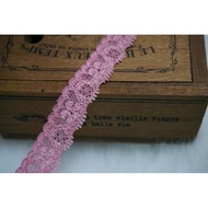 Cheap Zone~FE76 Dark Pink 1.5cm Lace 1998cm Reward Price~Super Cost-Effective  (Length * 1800cm) DIY