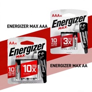 ENERGIZER MAX AA E91BP4  AAA E92BP4 Alkaline Battery 1.5V | Long Lasting Power 20 PCS/Pack