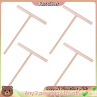 4Pcs T Shape Crepe Maker Pancake Batter Wooden Spreader Stick, Wooden Crepe Tools,Crepe Spreaders fo