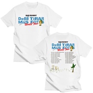 Bad Bunny DeBí TiRAR MáS FOToS World Tour T-shirt Kapas Lengan Pendek Tshirts Unisex Streetwear Bad 