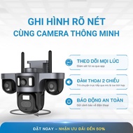 4G Outdoor Camera 3 Eyes Night Vision Color 2-Way Talk Clear Recording Motion Detection