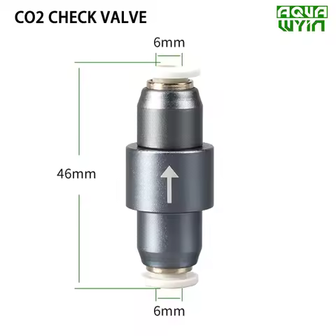 Aquarium CO2 check valve metal quick insert 4 * 6mm CO2 gas tube check valve CO2 generator pressure 