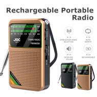 Rechargeable Portable Radio with Auto Station Search Long Battery Senior-Friendly FM Radio AM FM Rad
