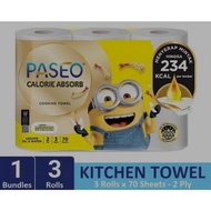 Paseo brand Kitchen Tissue roll (3 rolls)